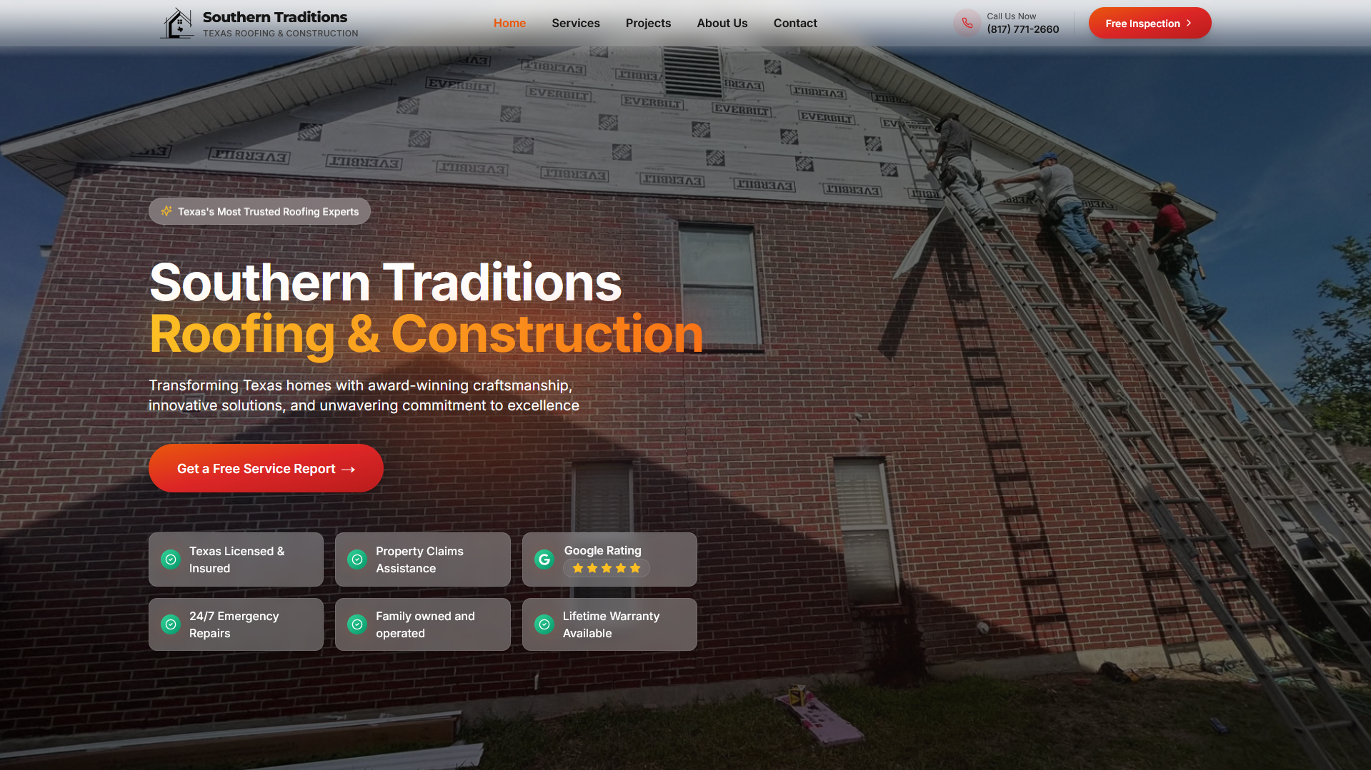 Roofing website demo